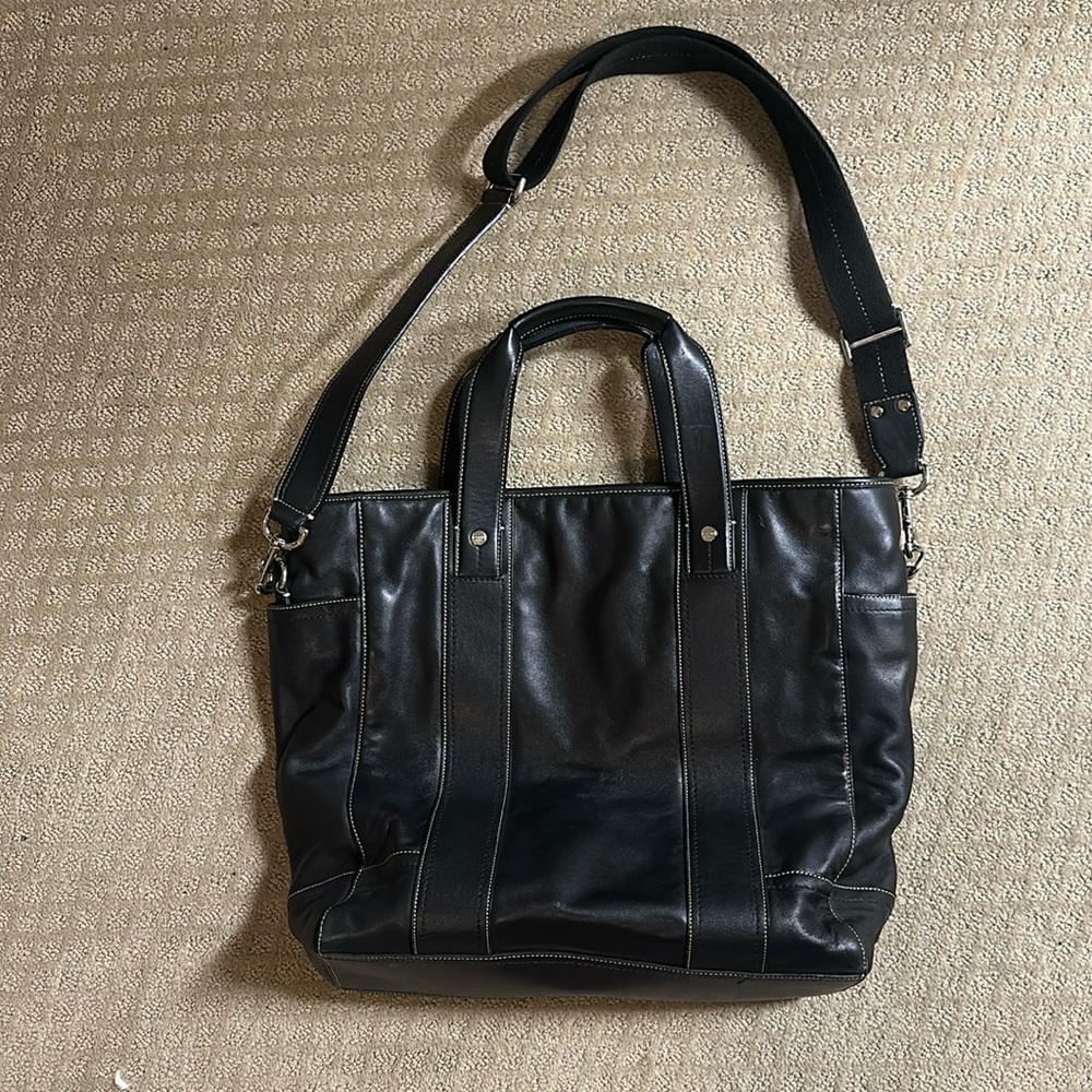 Men’s Coach Leather Tote Bag